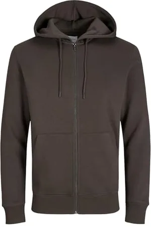 JACK & JONES Male Kapuzenpullover mit Reißverschluss Einfarbig Kapuzenpullover mit Reißverschluss