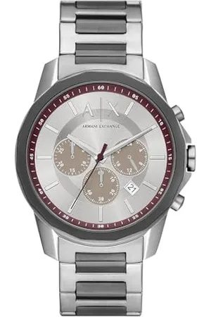 Armani Exchange Uhr für Herren Banks Quarz/Chrono Uhrwerk 44 mm Gehäusegröße mit einem Edelstahlarmband AX1745