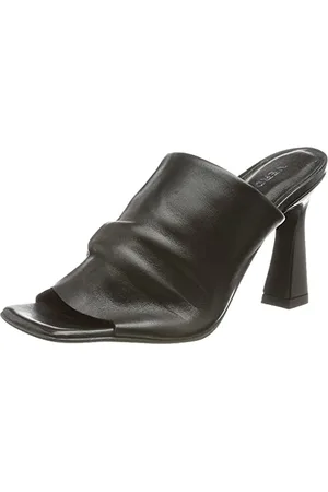 VERO MODA Damen VMCARA Leather Sandale, Black, 40 EU