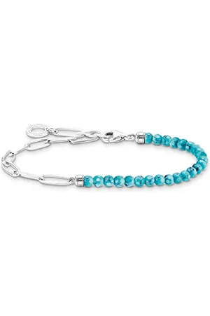 Thomas Sabo Armband mit blauen Perlen 925 Sterling Silber A2099-404-17-L17