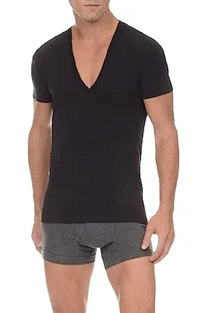 2Xist )IST)ist Pima Cotton Slim Fit tiefer V-Ausschnitt T-Shirt Unterwäsche - - Klein