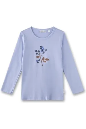 Sanetta Mädchen 11636 Mädchen-Langarmshirt | Hochwertiges Und Gemütliches Shirt Aus Bio-Baumwolle Für Langarm Mit Blumen-Motiv Kinder Bekleidung, , 92 EU