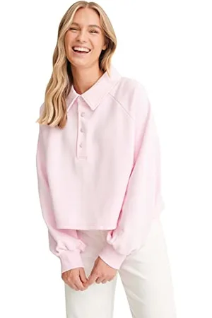 NA-KD Damen Buttoned Collar Sweater Polo-Pullover, , S