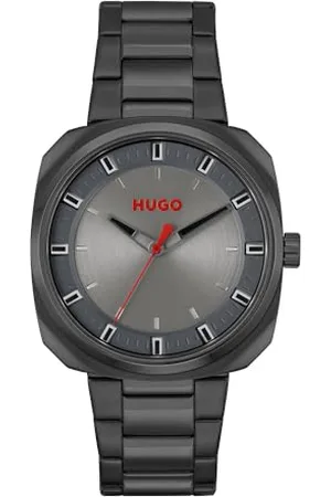 HUGO BOSS Analog Quarzuhr für Herren Kollektion #Shrill mit Schwarzes Edelstahlarmband - 1530311