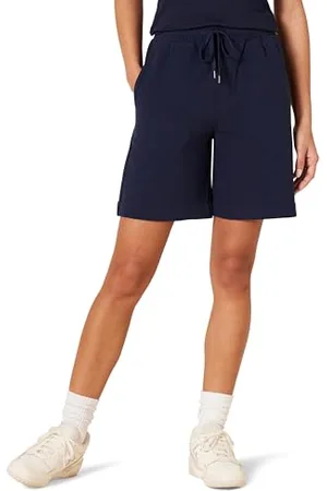 Amazon Damen Fleece-Bermudashorts mit hoher Taille (in Übergröße erhältlich), , XXL