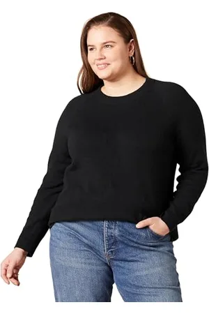 Amazon Damen Soft-Touch-Langarmpullover mit Rundhalsausschnitt in klassischer Passform, , L