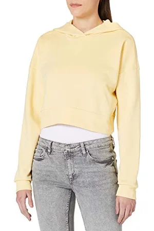 Noisy May Damen NMLUPA L/S Crop Hood Sweat BG S Kapuzenpullover, , L
