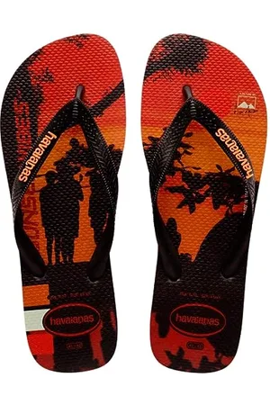Havaianas Herren Hype Flip-Flop, Schwarz Schwarz Begonie Orange, 45/46 EU