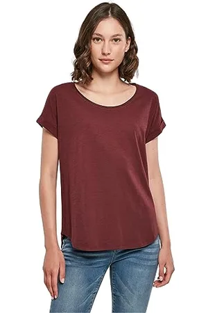 Build Your Brand Damen BY036-Ladies Long Slub Tee T-Shirt, , M