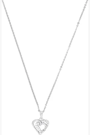 Amor Kette mit Anhänger 925 Sterling Damen Halsschmuck, mit Zirkonia synth., 42 cm, , Herz, Kommt in Schmuck Geschenk Box, 2022988
