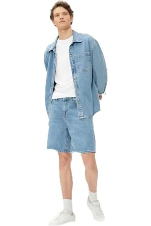 Koton Oversized Pocket Detail Cotton Jean Shorts