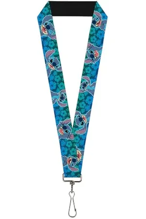 Buckle Unisex-Erwachsene Lanyard-1.0-Stitch Expressions/Hibiscus Collage Green-bl Schlüsselanhänger, , Einheitsgröße