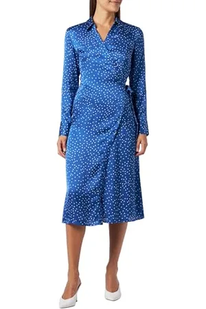 Replay Damen Kleid Langarm Tailliert, (Mehrfarbig), XL