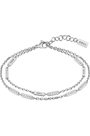 HUGO BOSS Jewelry Armband mit Mehreren Ketten für Damen Kollektion LARIA in Edelstahl verziert mit Kristallen - 1580448