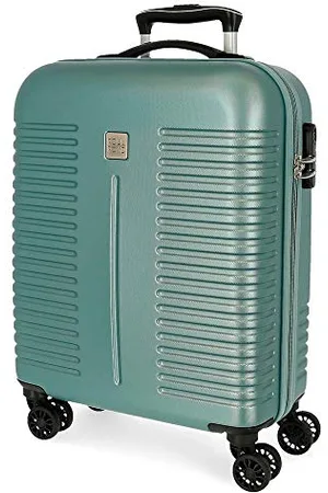 Roll Road India Kabinenkoffer Grün 40x55x20 cms Hartschalen ABS Kombinationsschloss 37L 2,5Kgs 4 Doppelräder Handgepäck