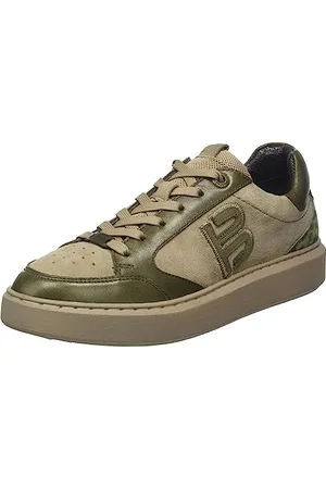 Bagatt Damen GIndiaa Sneaker, Taupe/Dark Green, 41 EU