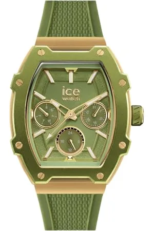 Ice-Watch Ice Gold Forest - Grüne Damenuhr mit Silikonarmband - 022859 (Small)