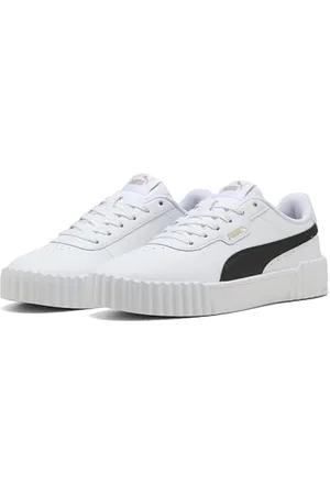 PUMA Damen Carina 3.0 Sneaker, White Black Gold, 37 EU