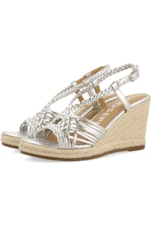 Gioseppo Damen Glide Espadrilles, Silber/schwarz, 37 EU
