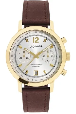 Gigandet Herren Analog Japanisches Quarzwerk Uhr mit Leder Armband 4VNAG10NE/005
