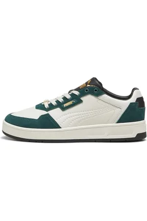 PUMA Unisex Court Classic Lux SD Sneaker, Vapor Gray-Dark Myrtle Gold, 45 EU