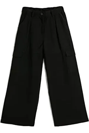 Koton Girls Cargo Trousers Pockets Wide Leg