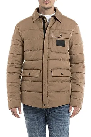 Replay Herren Jacke Übergangsjacke Steppjacke, (Braun), XXL