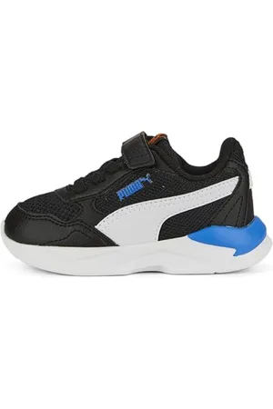 PUMA Unisex Baby X-RAY Speed ​​LITE AC INF Sneaker, Black White-Rickie ORANGE Team ROYAL, 20 EU