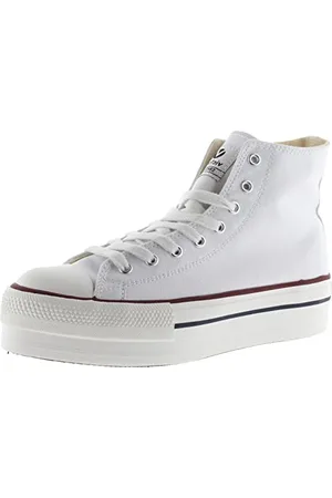 victoria High-Top Tribu Canvas & Doppelter Plattform 1061101 für Damen Blanco 39