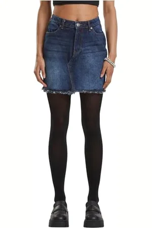 Urban classics Damen TB6833-Ladies Heavy Mini Denim Skirt Rock, , 26