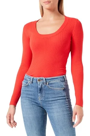 JDY Damen PLUM YSLA L/S O-Neck PULLOV KNT Strickpullover, , Small