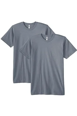 American Apparel Unisex-Erwachsene Fine Jersey Crewneck Short Sleeve, 2-Pack T-Shirt, , Medium