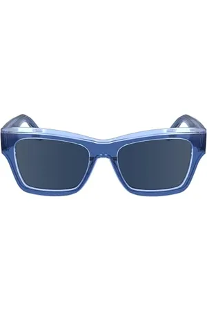 Calvin Klein Jeans Unisex Adult Sunglasses CKJ24609S - Blue with Solid Blue Lens