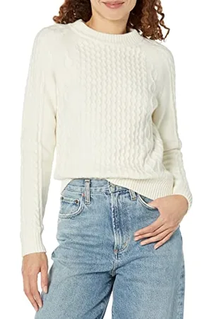 Amazon Damen Pullover mit Zopfmuster, , XS
