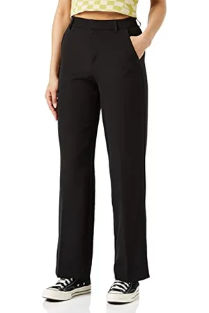 ONLY Damen Onlberry Hw Wide Pant TLR Hose, Black, 40/32