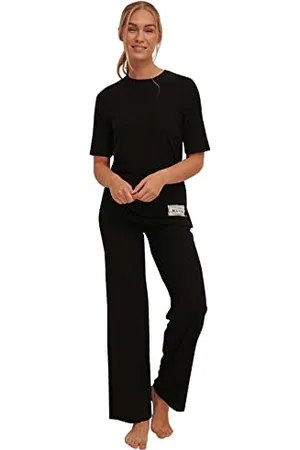 NA-KD Damen Gerippte Patch-Detail Lssige Hose, , S