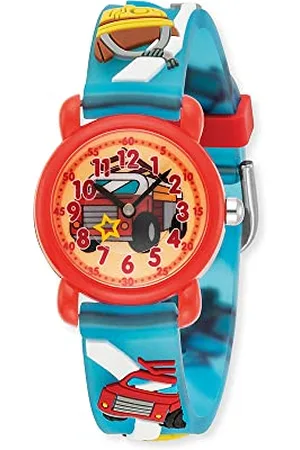 HERZENGEL Analoge Armbanduhr für Kinder aus robustem Kunststoff mit weichem Kunststoffband - Dornschließe - 27 mm/ 3ATM - inkl. Stiftemäppchen