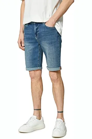 Koton Herren Bermuda Denim Folded Leg Cotton Pocket Detailed Shorts, , 36 EU
