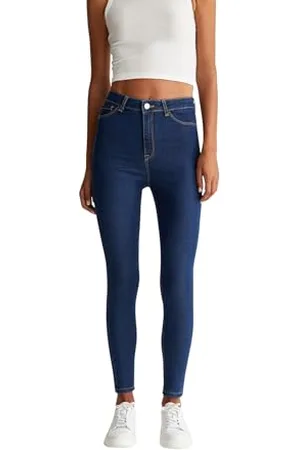 DeFacto Jeans Damen - Damen Denim HosenMID Blue,40
