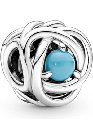PANDORA Dezember Geburtsstein -Blauer Ewigkeitskreis Charm aus Sterling-Silber mit Kristallen, 790064C02