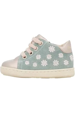 Falcotto Jungen Mädchen Lena Zip Krippenschuh, Salbei-Puder, 20 EU