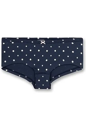 Sanetta Mädchen-Cutbrief Dunkelblau Dots | Hochwertige und nachhaltige Unterhose für Mädchen aus Baumwolle. Unterwäsche für Mädchen 140