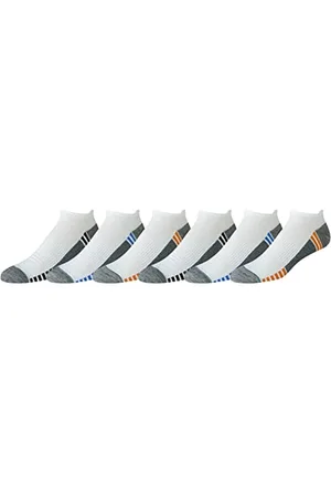 Amazon Herren Kurze No-Show-Socken – Performancebereich, bequeme Polsterung, athletisch, 6 Paar, , 46-48.5