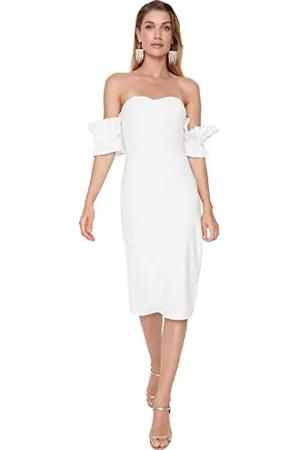 Trendyol Damen Figurbetontes Midi Kleid, , 40