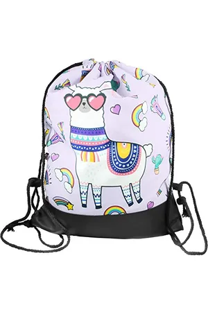 cosey Turnbeutel mit Allover-Print und Lederboden - Crazy Lama Design
