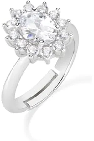 AMEN Ring (P) Lady, Anel Silver Tam. 3 (18/20), Prata 925 (3,61 GR), Lady 1,5 cm ANLDGBBB3 Marke, Einheitsgröße, Metall, Kein Edelstein