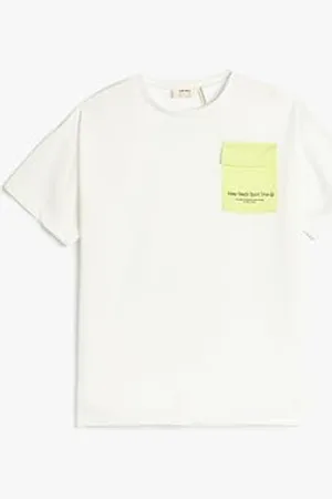 Koton Boys T-Shirt Short Sleeve Crew Neck Cotton Pocket Detail