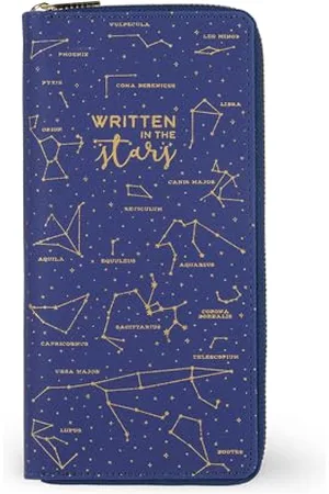 Legami Blaue Reise-Dokumententasche, Reise-Organizer, Ausweishalter, RFID-Blocking, 4 große Taschen, 7 kleine Taschen, Reißverschluss, 11 x 24 x 3 cm, Motiv Stars, , L, Casual