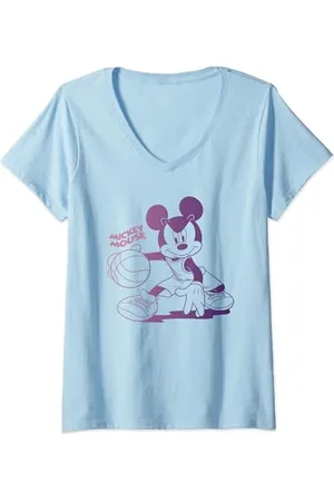 Disney Mickey Mouse Basketball Gradient T-Shirt mit V-Ausschnitt