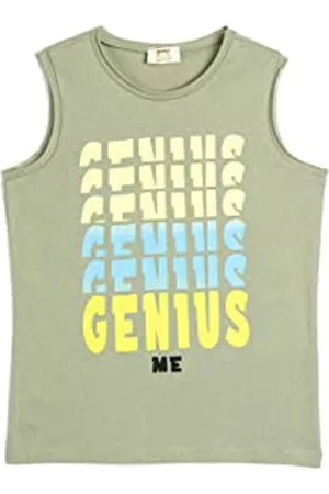 Koton Boys Tank Top Printed Sleeveless Crew Neck Cotton